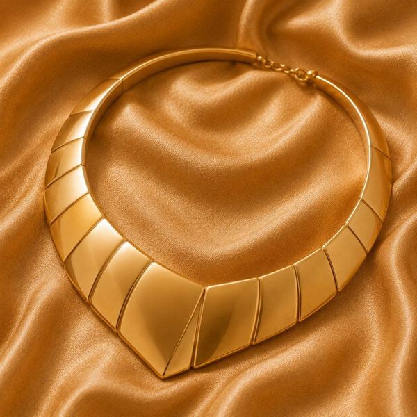 Statement geometric collar necklace